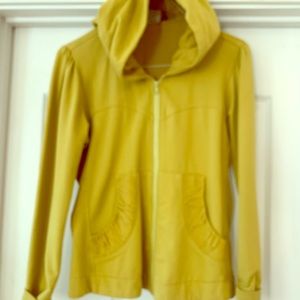 Color Me Cotton. Zip front short hoodie.